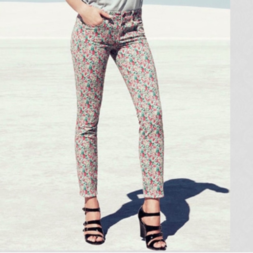 J. Crew Liberty floral print toothpick jean, 32
